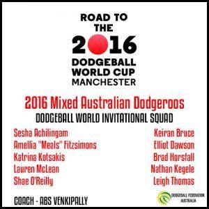 Australian Dodgeroos Mixed Squad - 2016 World Cup