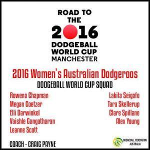 Australian Dodgeroos Women's Squad - 2016 World Cup